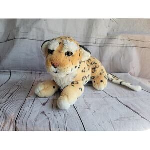 Fiesta Lying Leopard Plush 13" Stuffed Animal Jungle Cheetah Realistic